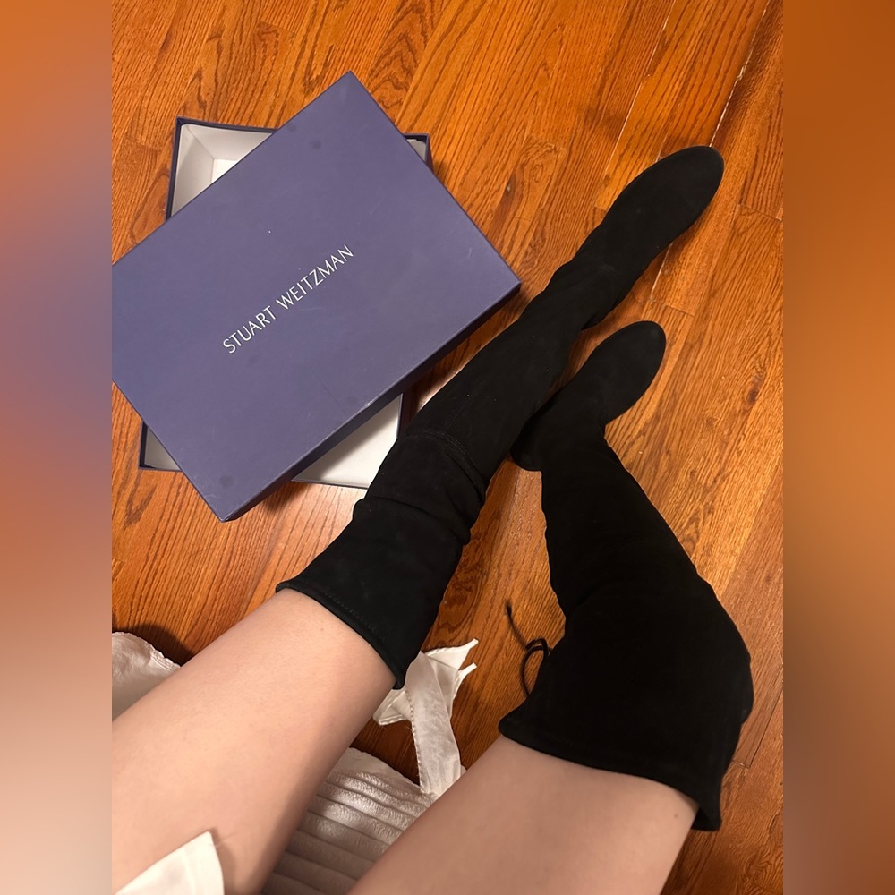 Stuart Weitzman Black Over the Knee lowland Boots